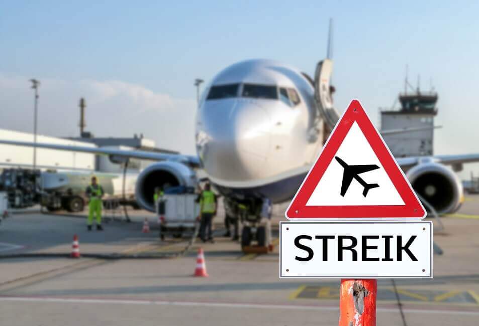 Bild Streik am Flughafen