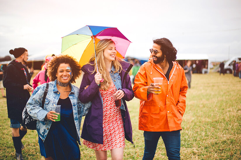 Kleidung bei Regenwetter