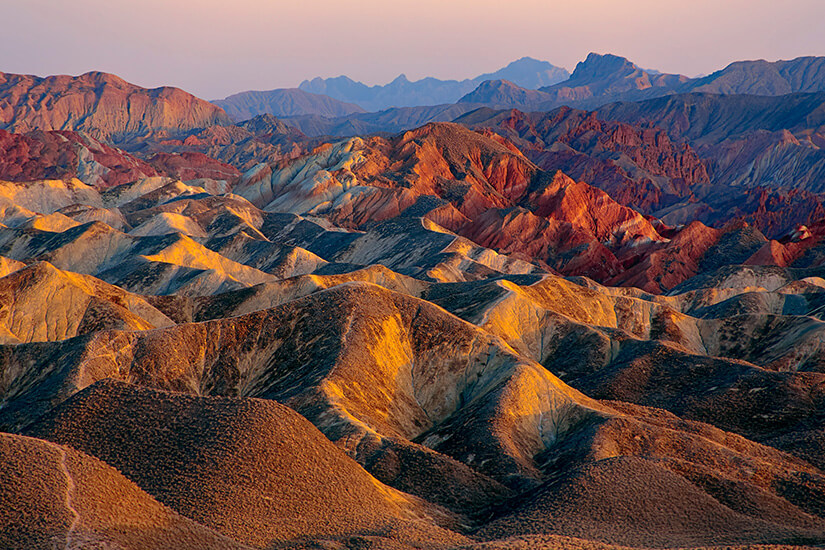 Landschaft im Zhangye Danxia Nationalpark