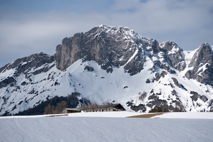 Schnee in den Berchtesgadener Alpen
