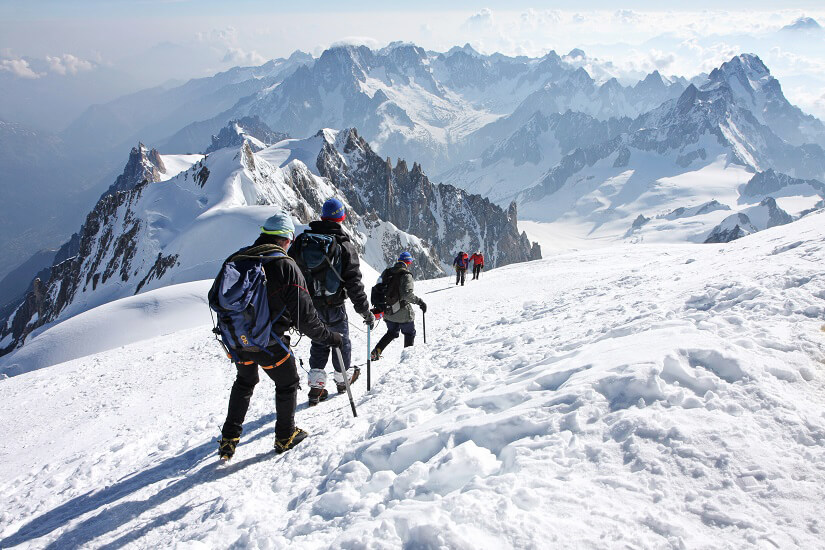 Winterwanderung am Mont Blanc
