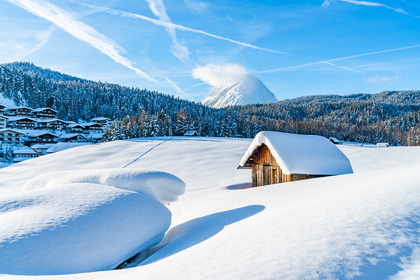 Alpen bei Seefeld im Tiefschnee