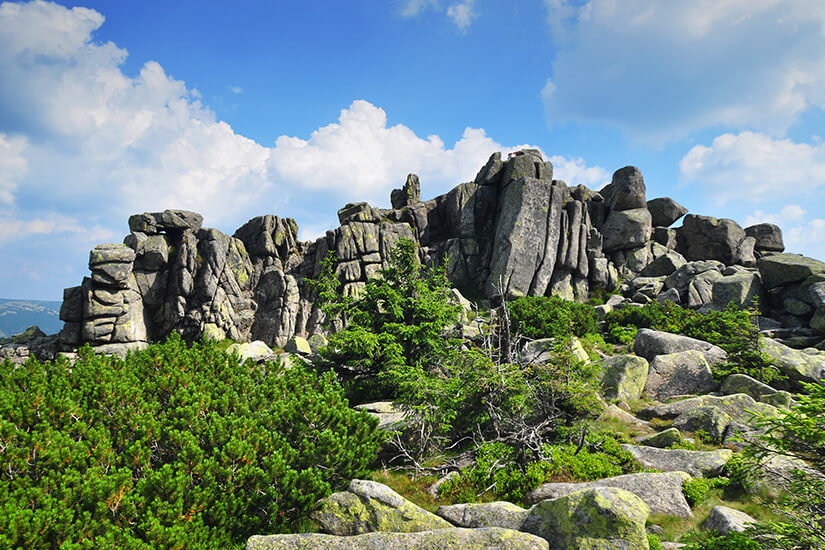 Felsformationen im polnischen Riesengebirge