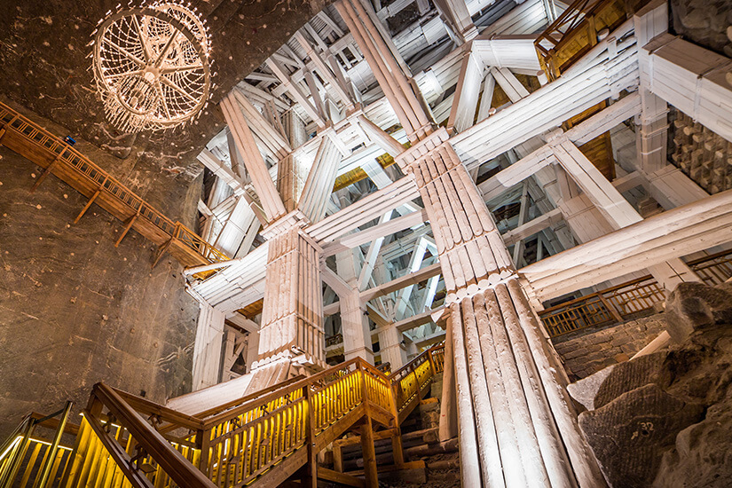 Riesiges Salzbergwerk in Wieliczka