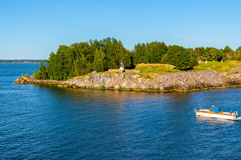 Die Insel Vallisaari liegt vor Helsinki