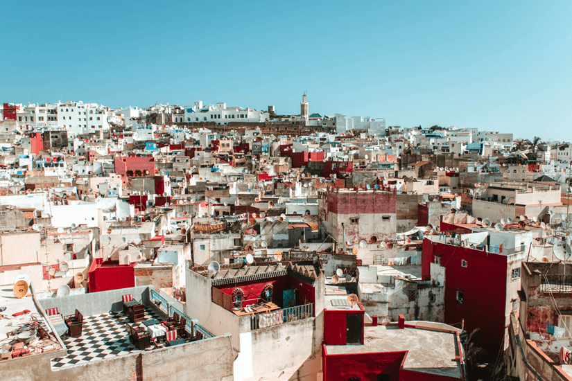 Blick auf die Dächer der Altstadt in Tanger