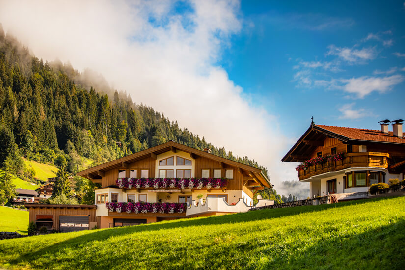 Ein typisches Hotel Garni in den Bergen