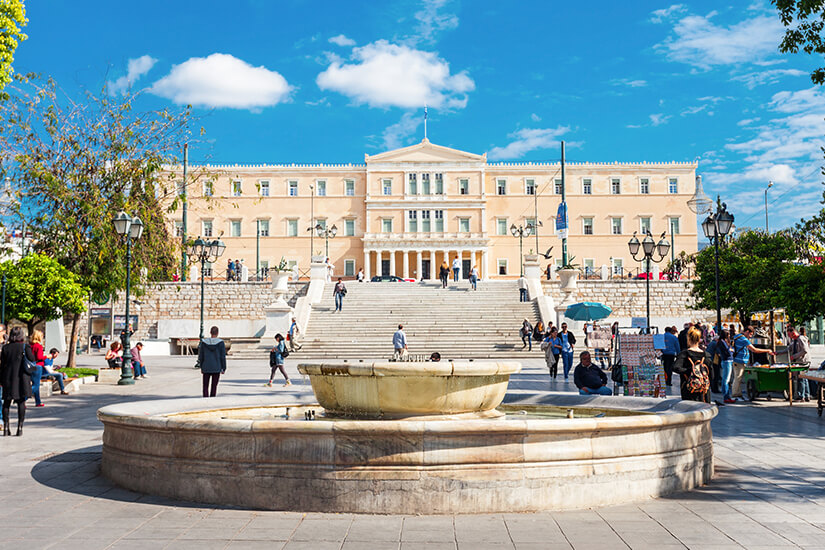 Syntagma-Platz und Parlamentsgebaeude