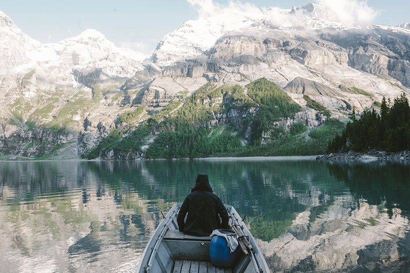 Abendstimmung am Oeschinensee