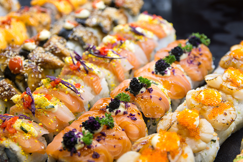 Frisches Sushi auf dem Sydney Fish Market