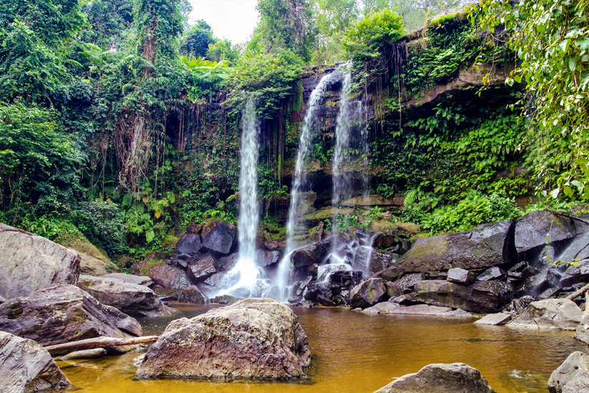 Wasserfall-Nationalpark-Phnom-Kulen