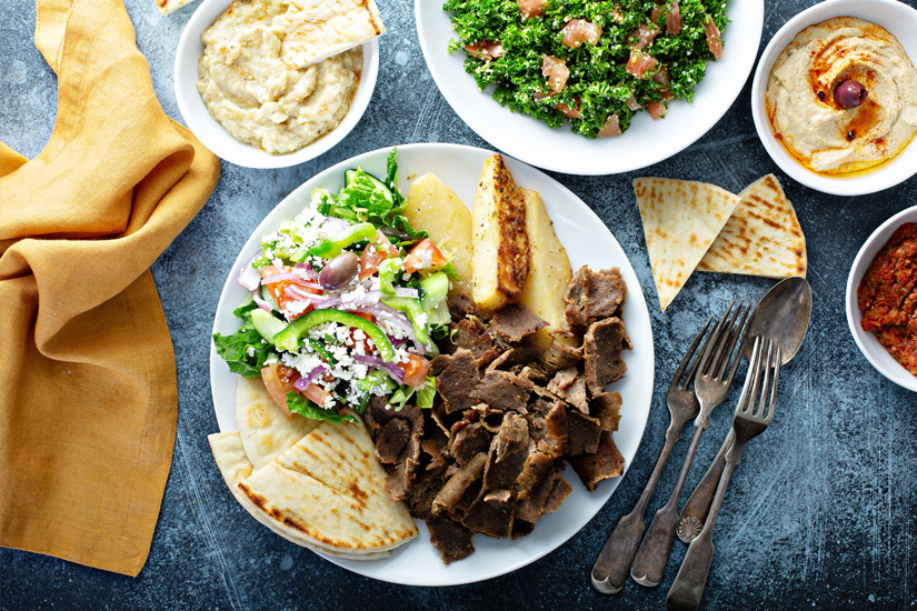 Gyros, Pita, Salat