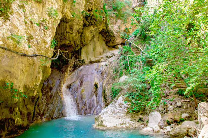 Wasserfall in der Dimosari-Schlucht
