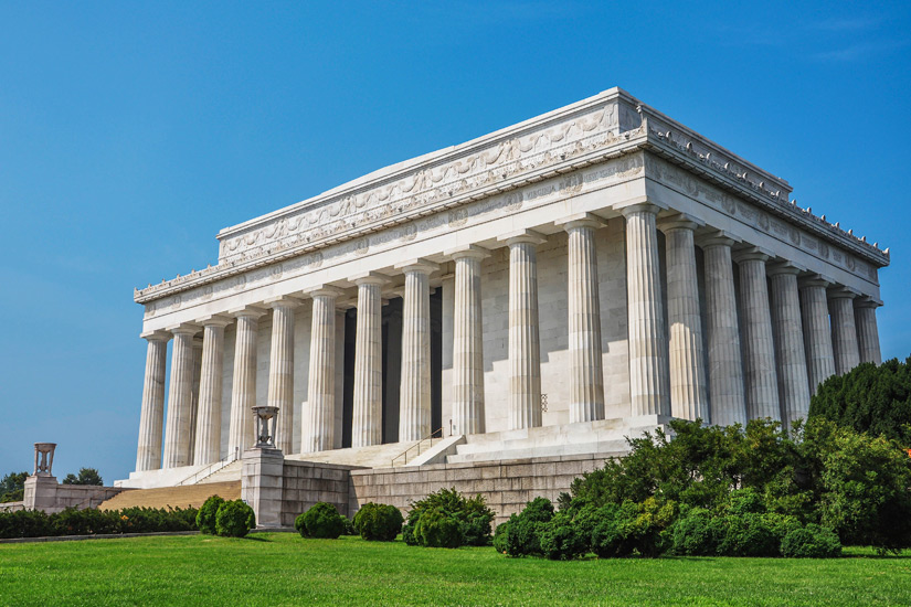 Sieht aus wie ein Tempel das Lincoln Memorial