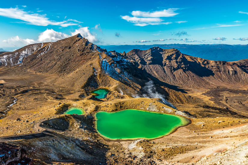 Seen und Berge im Tongariro National Park