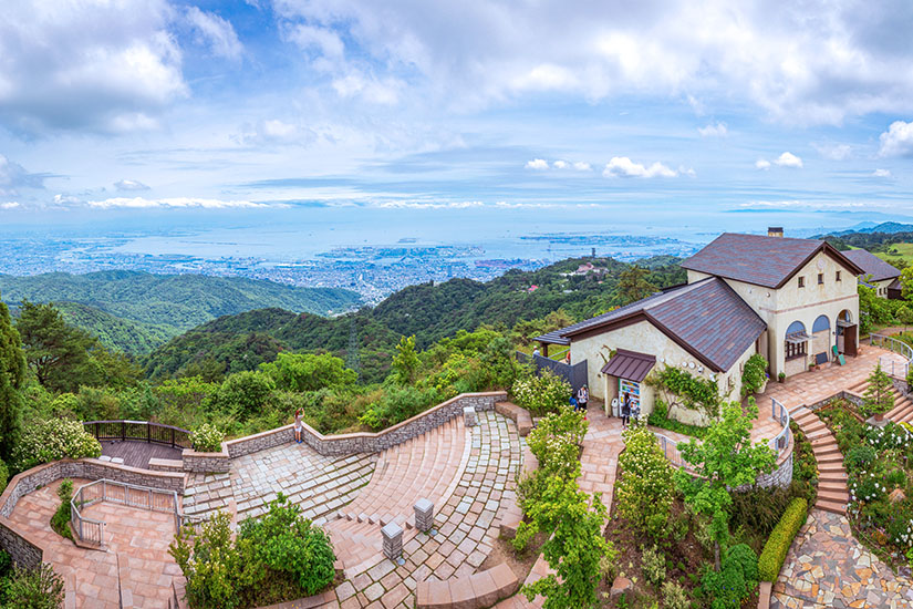 Blick ueber die Bucht von Osaka