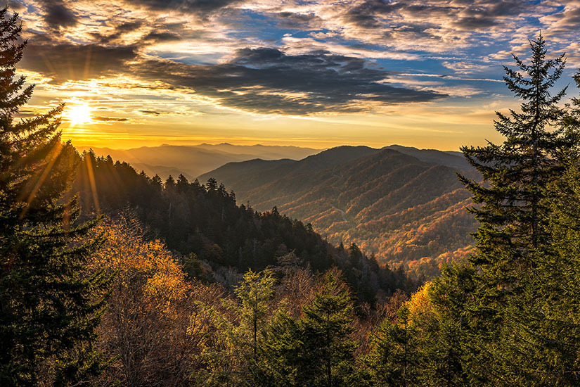 Blick auf die Great Smoky Mountains