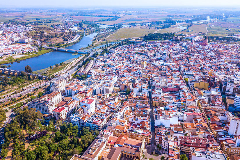 Blick auf Badajoz