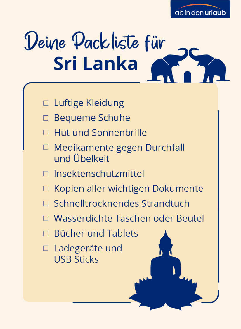 Packliste für Sri Lanka