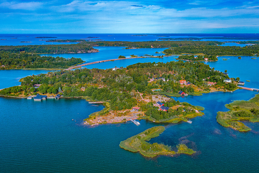 Blick auf die Aland Inseln