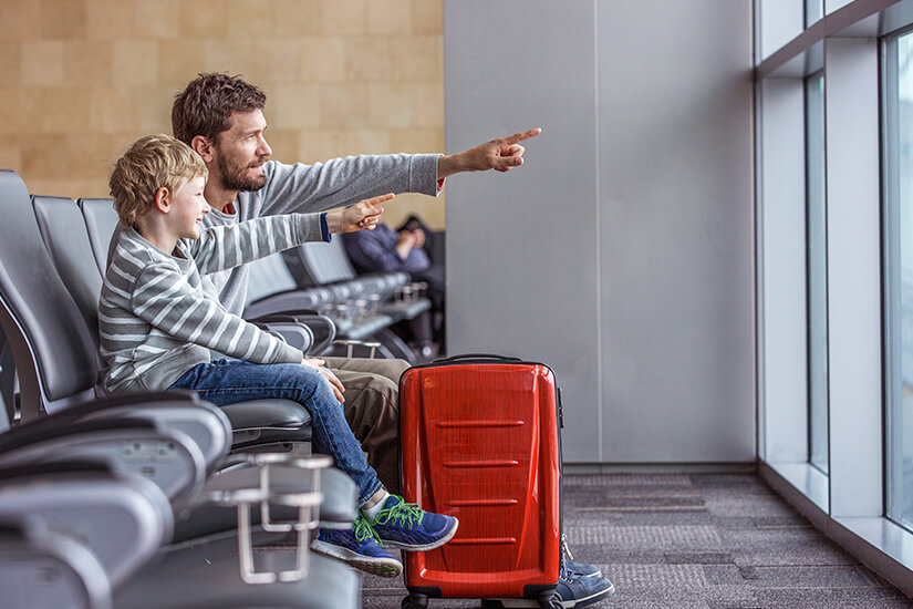 Vater Sohn Flughafen