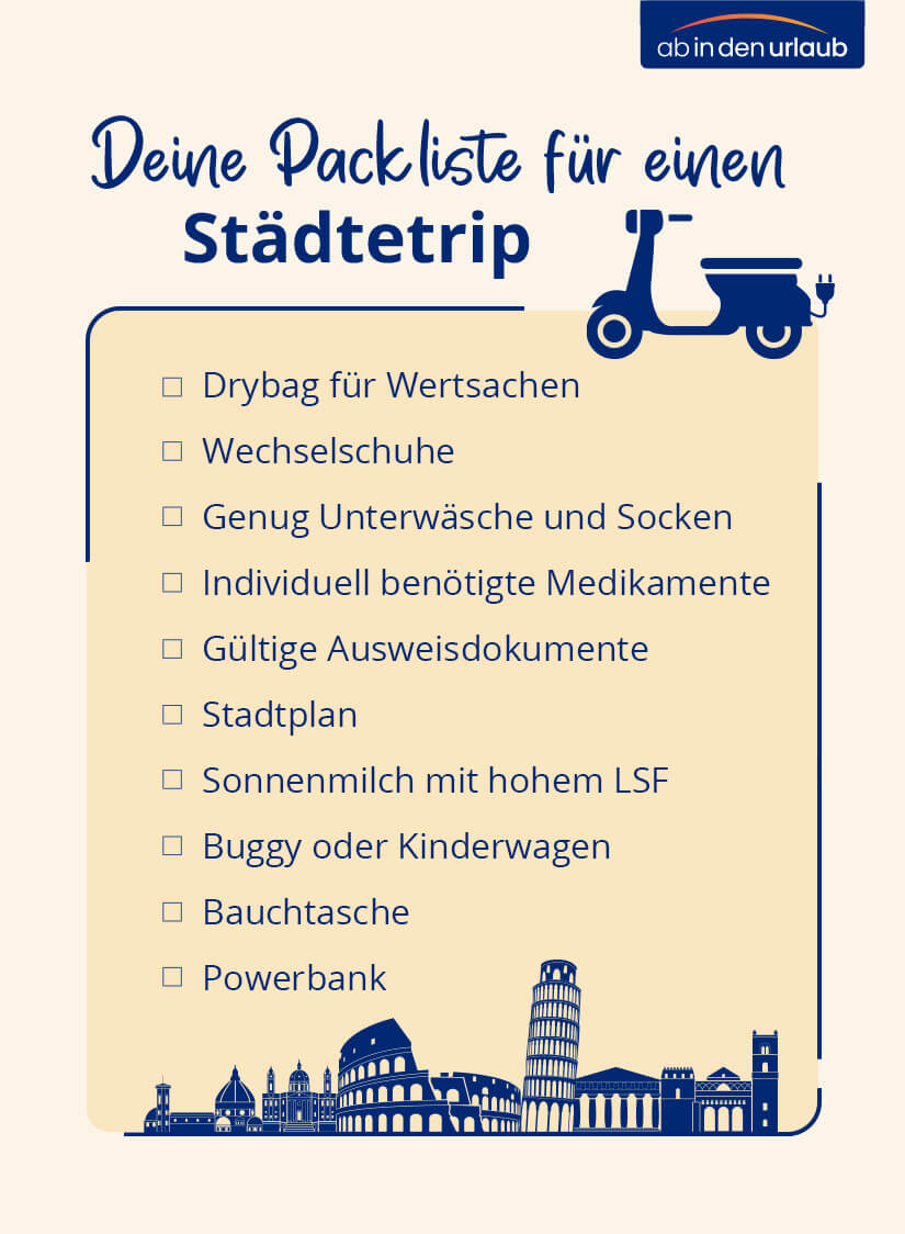 Packliste Staedtetrip