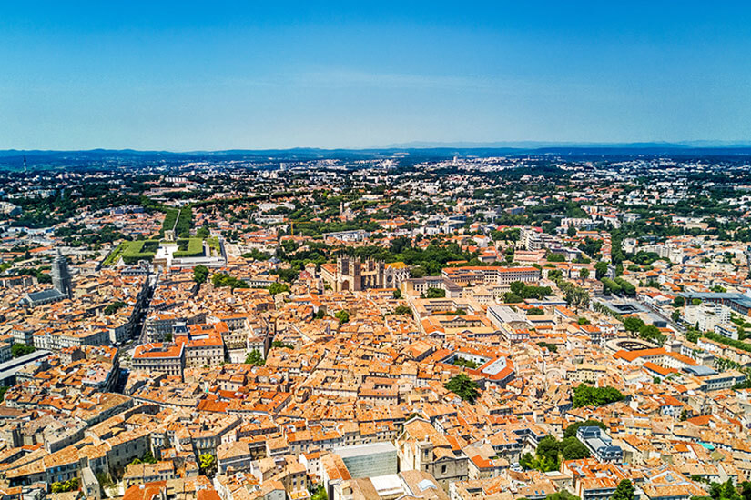 Montpellier Vogelperspektive