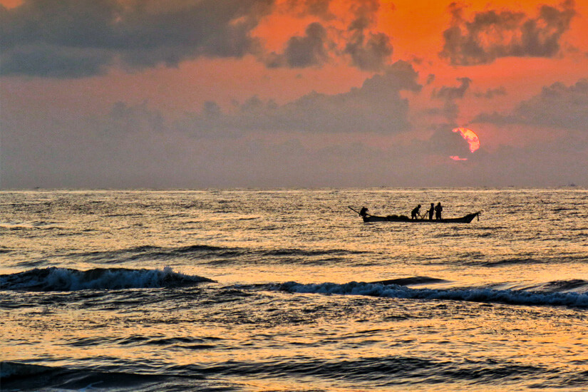 Thiruvanmiyur Beach Indien