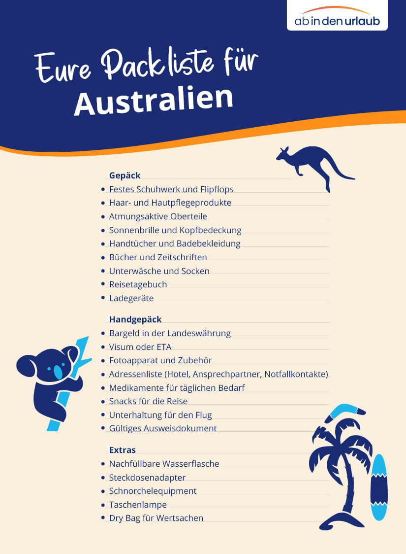 Packliste Australien Checkliste