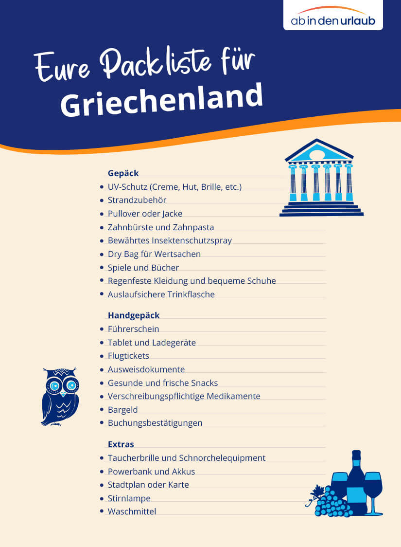 Packliste Griechenland Checkliste