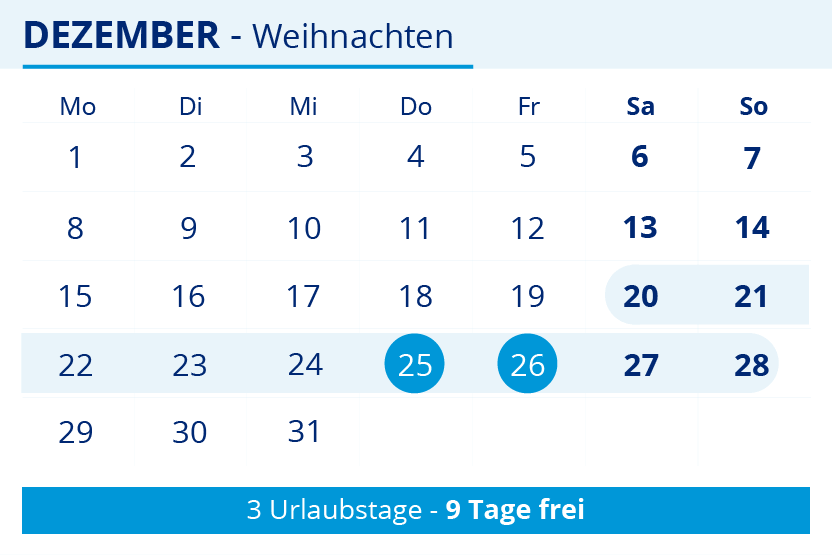 Brueckentage 2025 Weihnachten