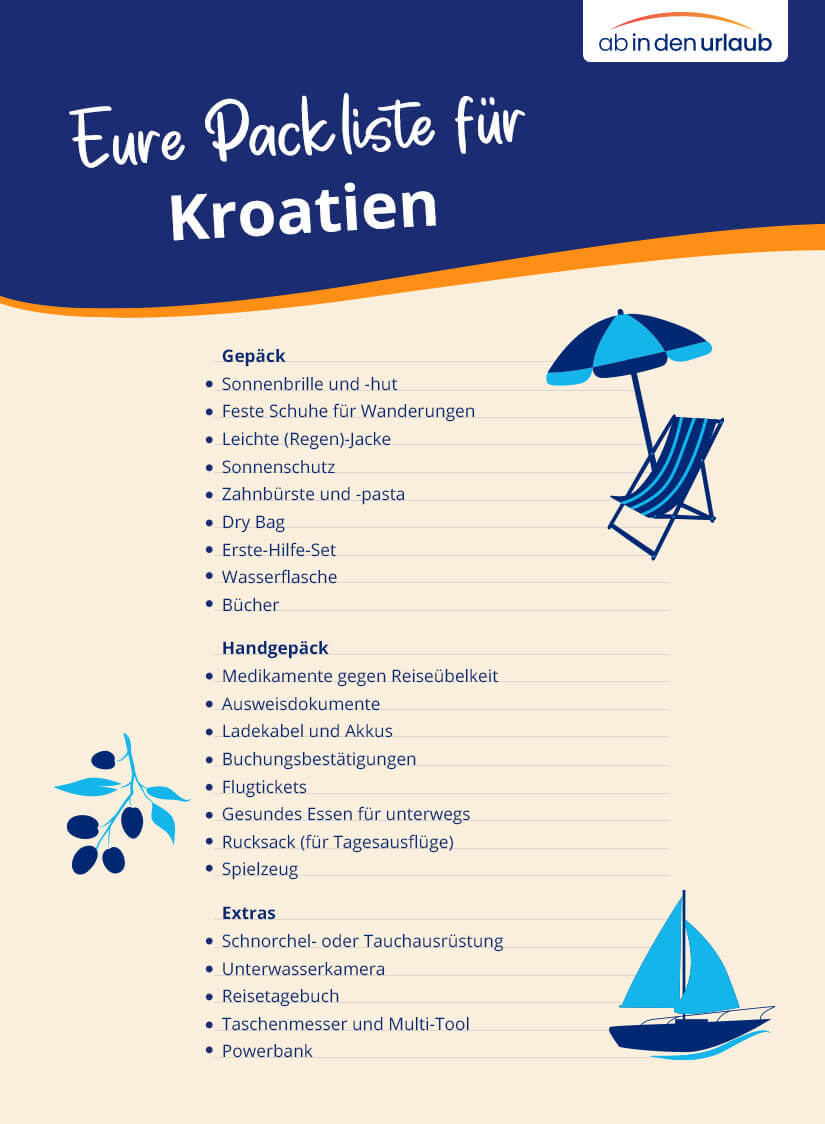 Packliste Kroatien