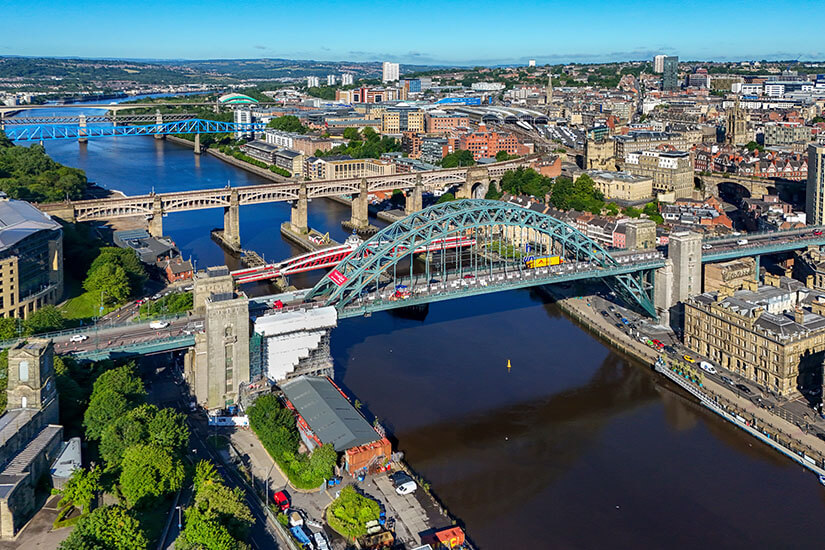 Blick auf Newcastle upon Tyne