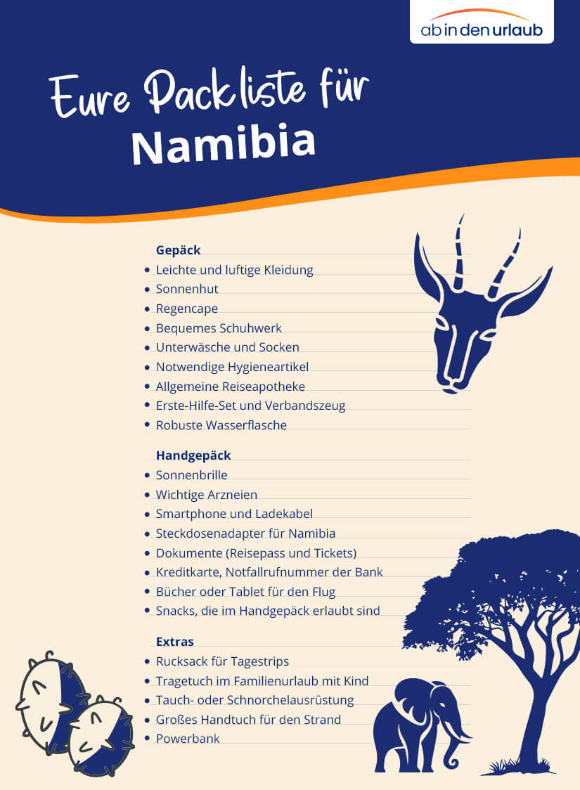 Packliste Namibia Checkliste