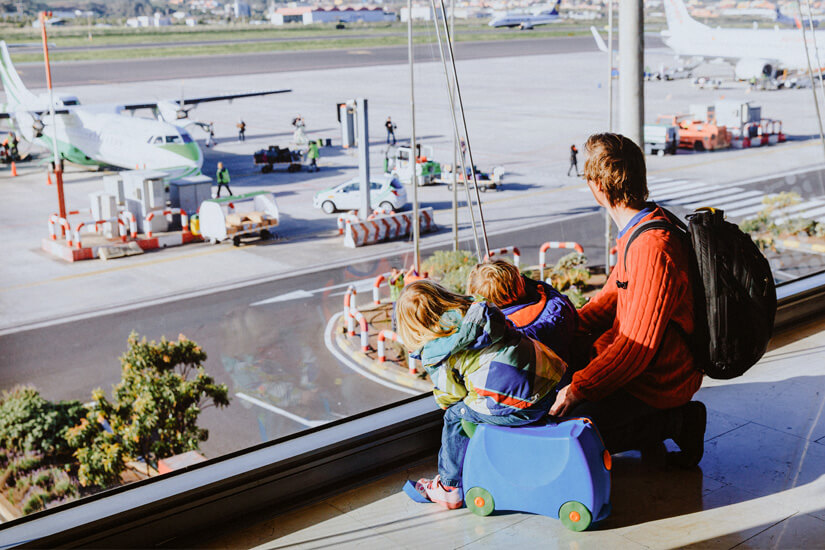 Vater Sohn Flughafen