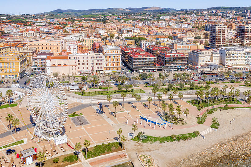 Blick auf Civitavecchia