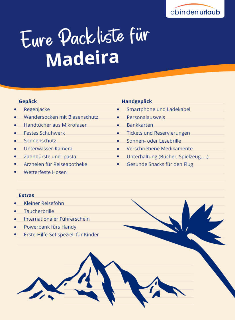 Packliste Madeira Checkliste